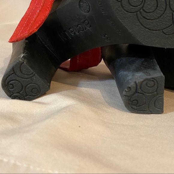 Arche Lylam Size 8 Red Heel Sandals - Picture 13 of 16